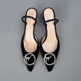 Guiseppe Zanotti Jolie 50 Crystal Suede Pumps | The DeLaMode