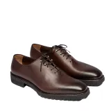 Salvatore Ferragamo Burlap Pebbled-Leather Derby Shoes | The DeLaMode