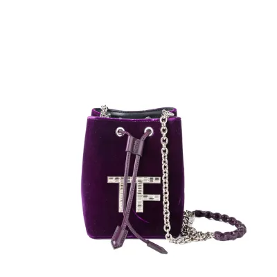 Tom Ford Velvet Crystal TF Mini Bucket Bag | The DeLaMode