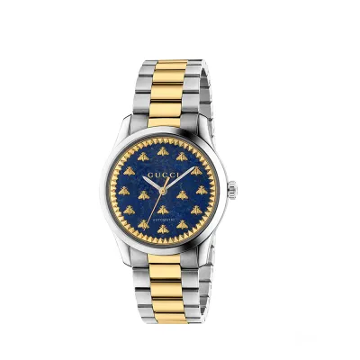Gucci G-Timeless Automatic Blue Elegance Gold Luxe | The DeLaMode