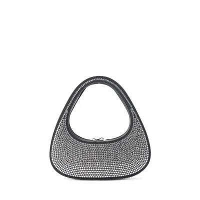 Coperni Swipe Mini Crystal-Embellished Satin Top Handle Bag | The DeLaMode
