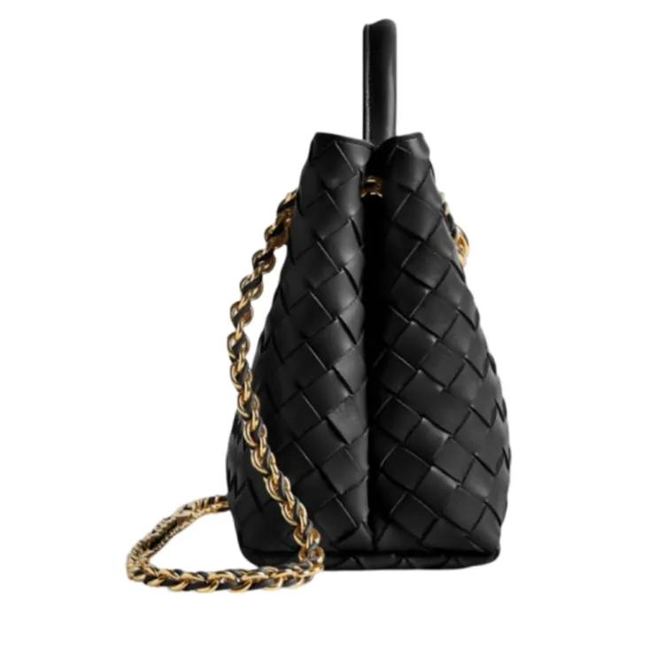 Bottega Veneta Andiamo Small Leather Chain Shoulder Bag | The DeLaMode